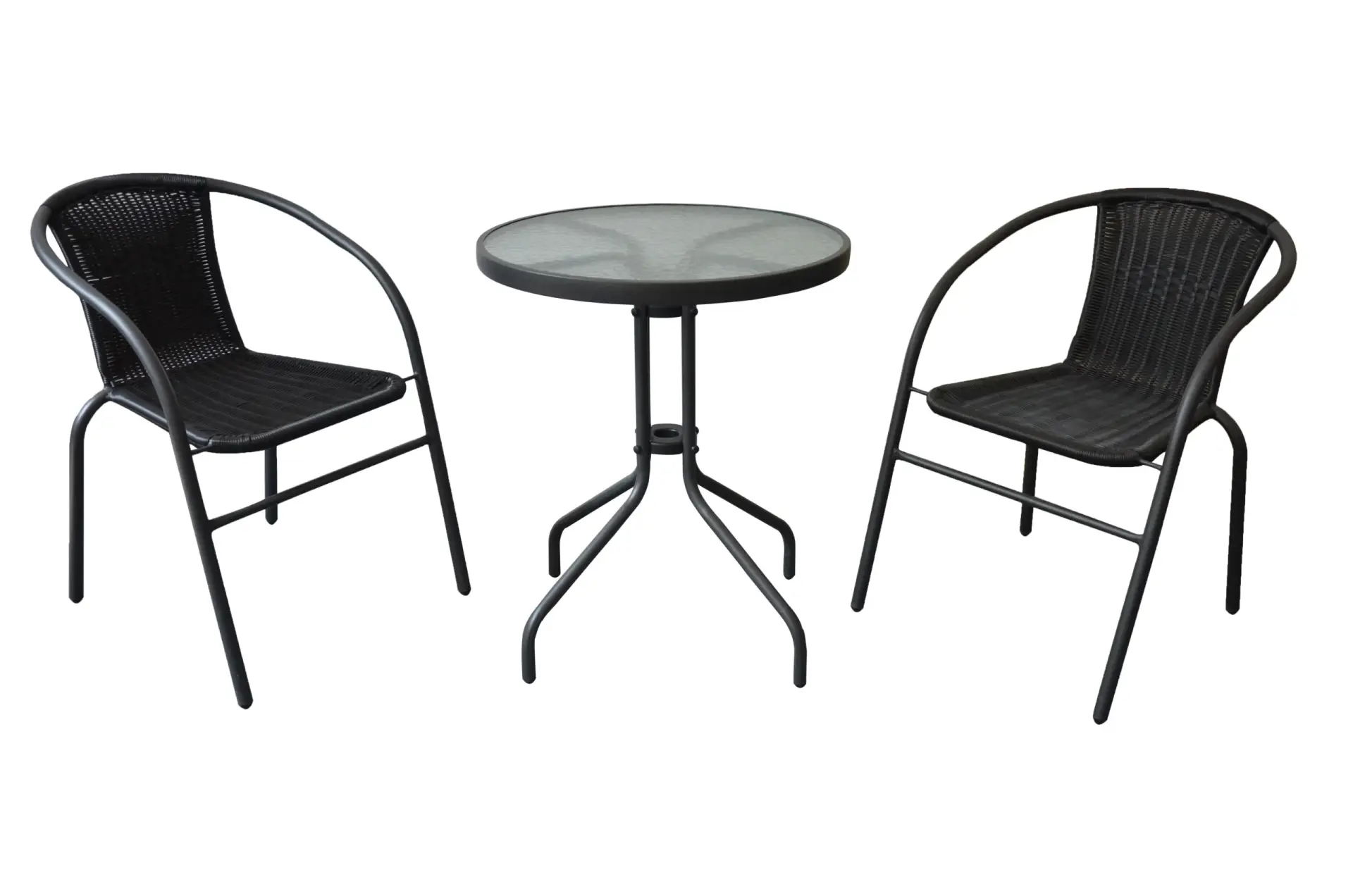 Stackable patio chairs for restaurant outdoor dining areas
