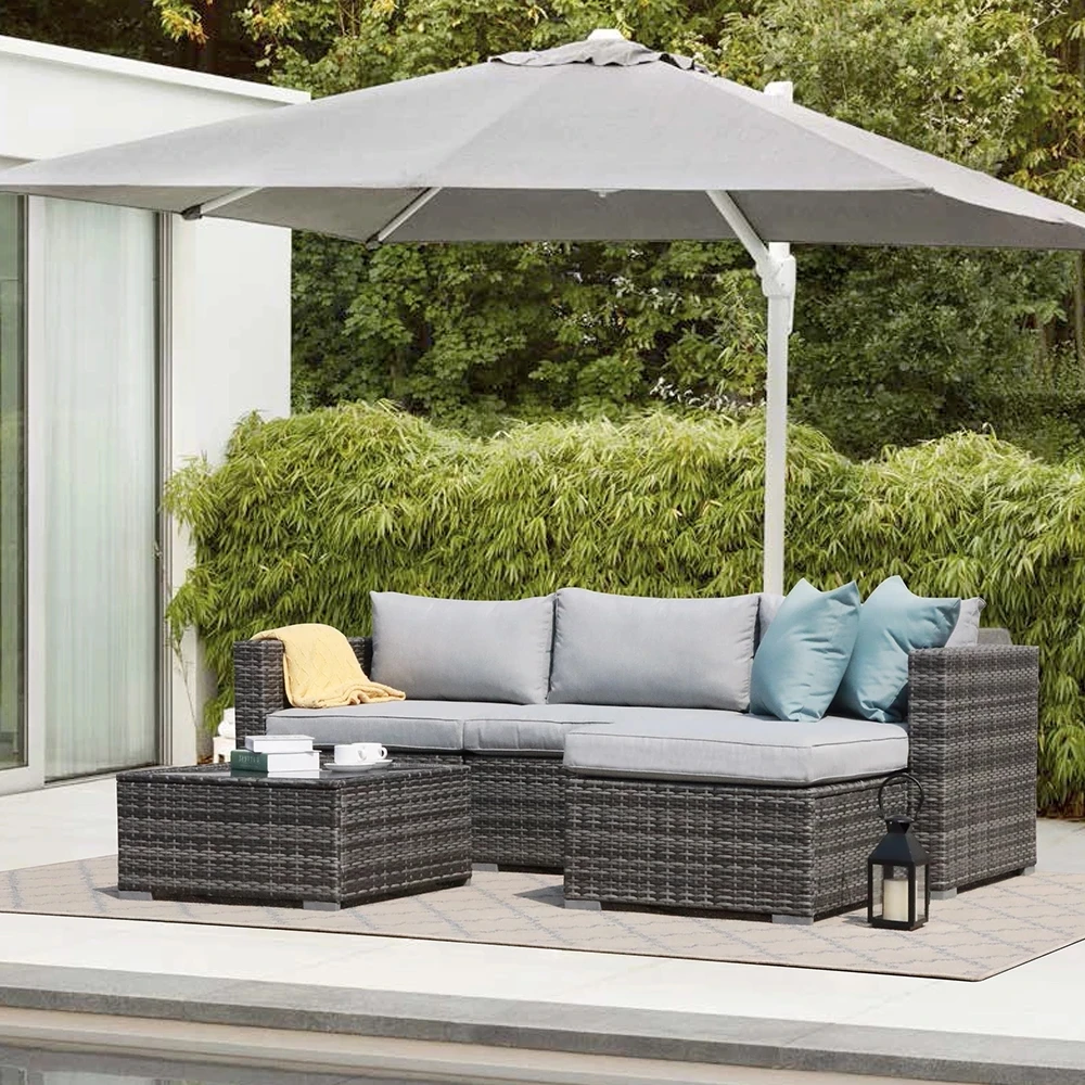 Sectional outdoor sofa furniture for resort and poolside supply