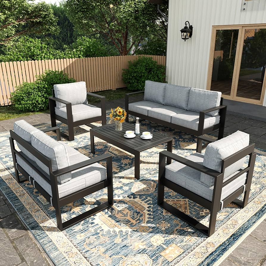 Aluminum frame outdoor sofa set for wholesale patio furniture projects