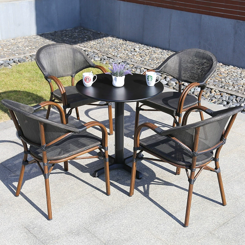 Outdoor dining set for restaurant and resort patio supply
